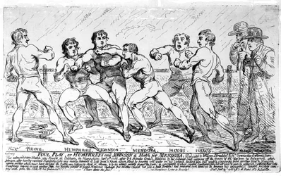 Die berühmte Schlacht zwischen Richard Humphreys und Daniel Mendoza, 9. Januar 1788